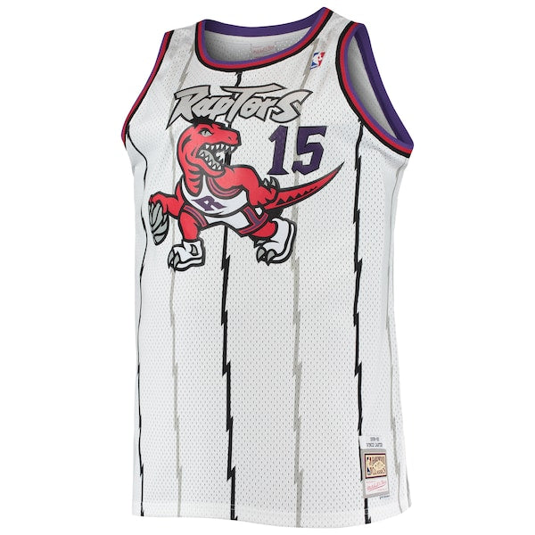 Vince Carter Toronto Raptors 1998/99 Big & Tall Hardwood Classics Swingman Jersey - White/Purple