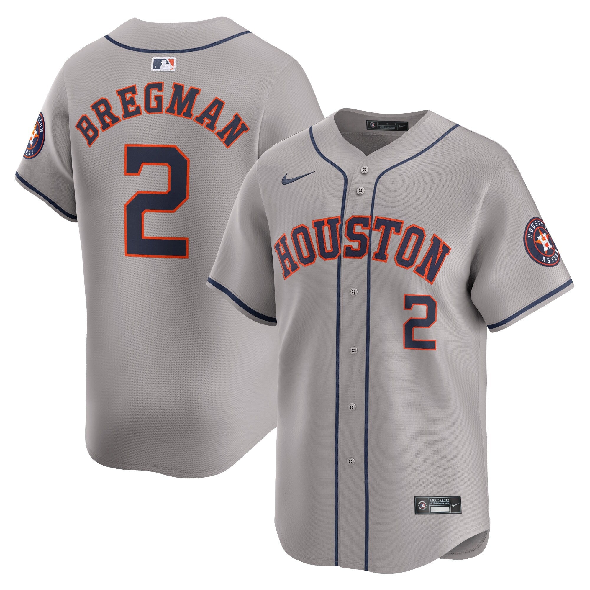 Alex Bregman Houston Astros Nike Home Limited Player Jersey - White/Gray