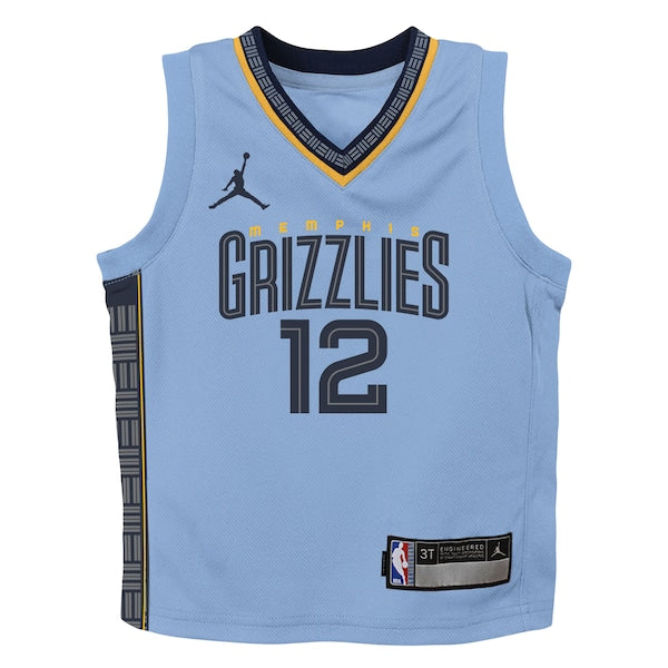 Ja Morant Memphis Grizzlies Jordan Brand Preschool 2022/23 Statement Edition Jersey - Light Blue
