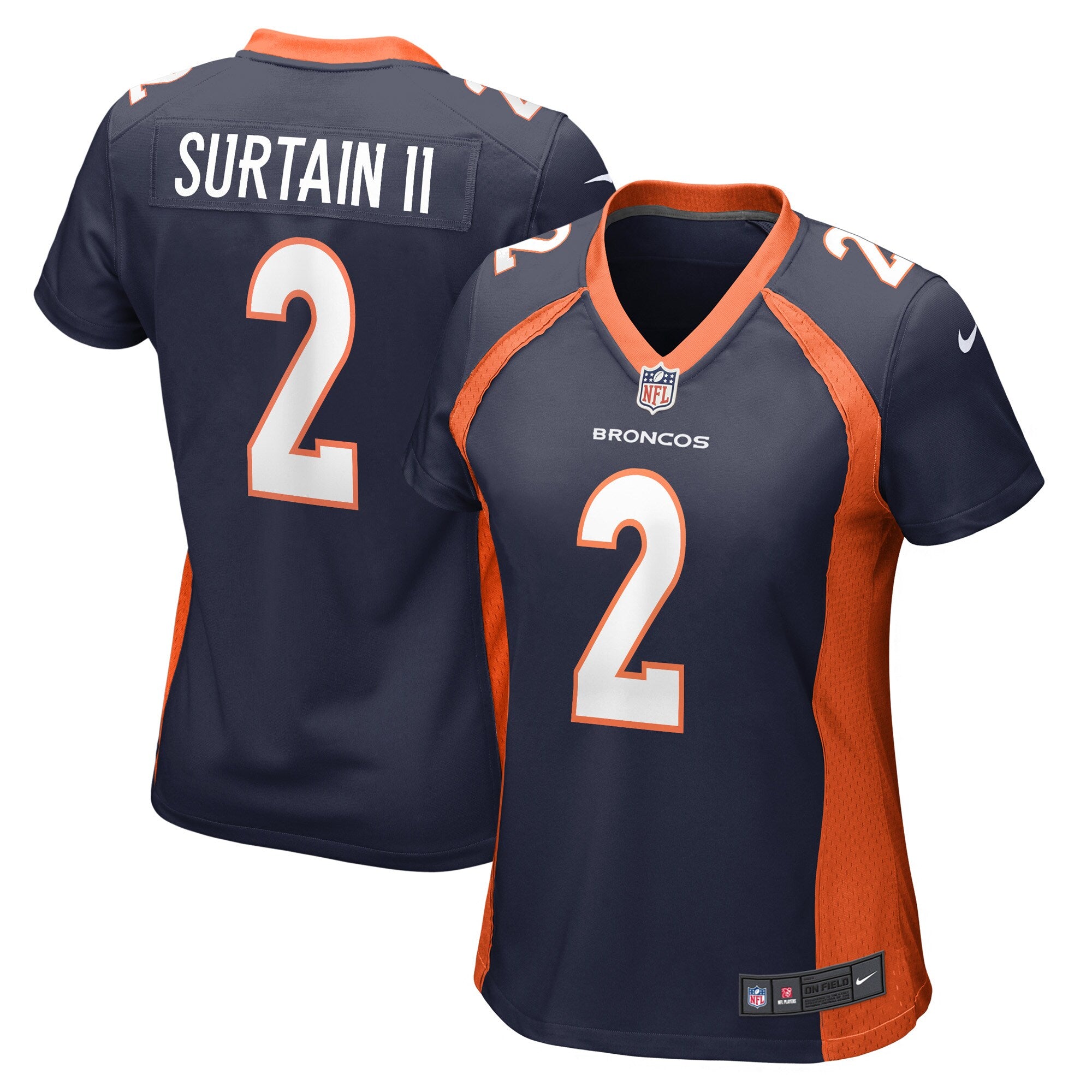 Patrick Surtain II Denver Broncos Nike Women's Game Jersey - Orange/Navy