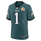 Jalen Hurts Philadelphia Eagles Nike Super Bowl LIX Game Player Jersey - Midnight Green