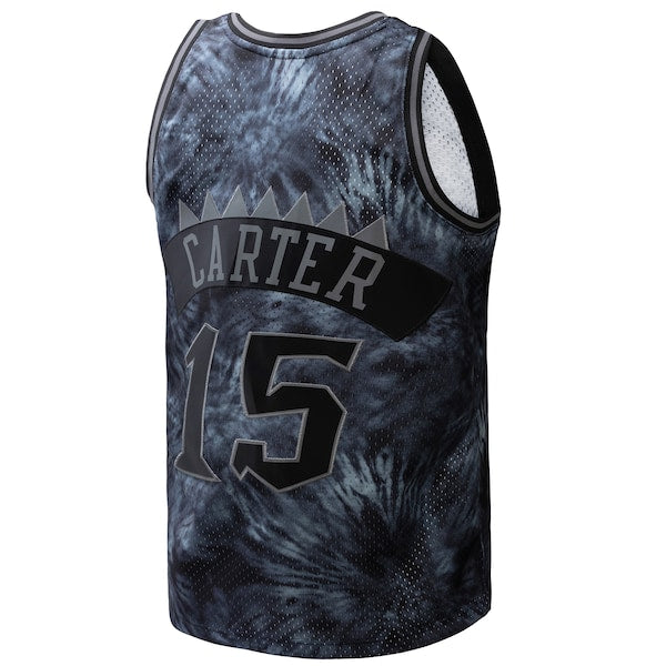Vince Carter Toronto Raptors Hardwood Classics 1998/99 Tie-Dye Swingman Jersey - Black