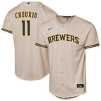 Jackson Chourio Milwaukee Brewers Nike Youth Home Replica Player Jersey - Cream