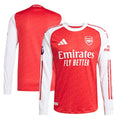 Arsenal adidas 2025/26 Home Authentic Long Sleeve Jersey - Red/White/Blue