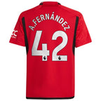 Alvaro Fernández Manchester United adidas Youth 2023/24 Home Replica Player Jersey – Red