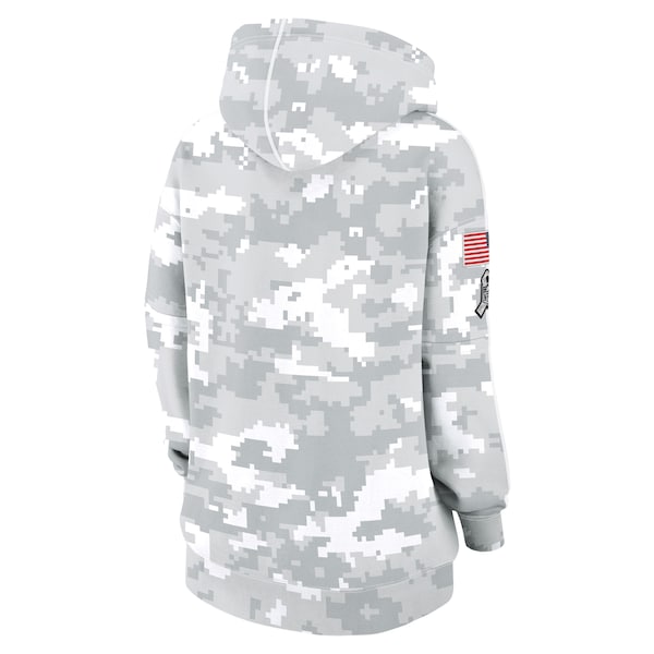 Houston Texans Nike Women's 2024 Salute To Service Club Fleece Pullover Hoodie - Arctic Camo