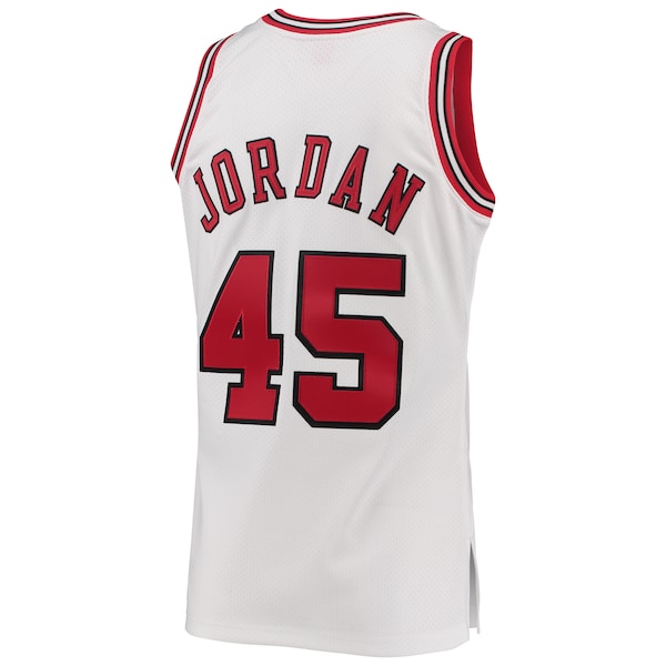 Men's Chicago Bulls Michael Jordan White 1994-95 Hardwood Classics Authentic Player Jersey
