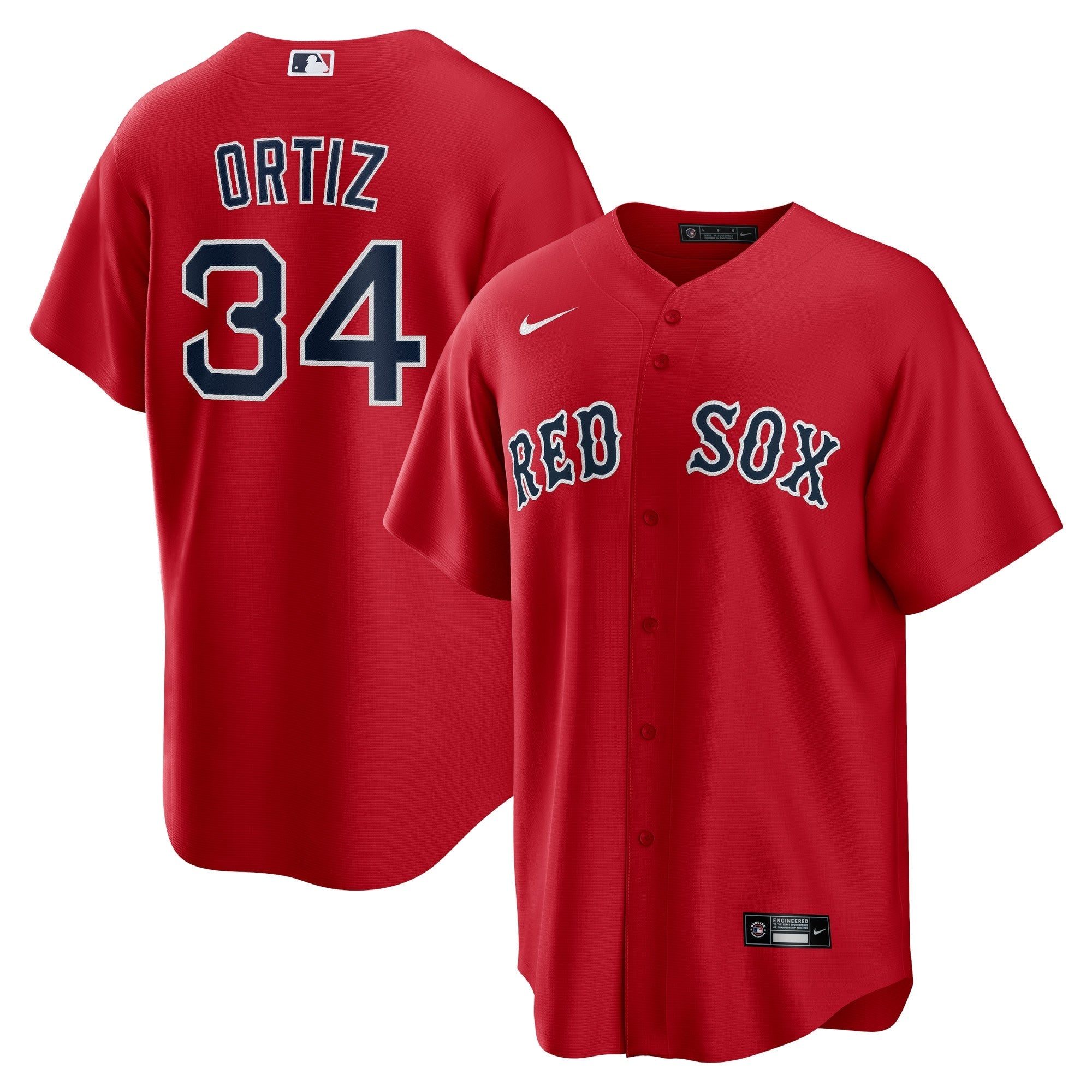David Ortiz Boston Red Sox Nike Road Replica Player Jersey - Gray/Navy/Red/White
