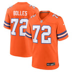 Garrett Bolles Denver Broncos Nike Mile High Collection 1977 Throwback Player Game Jersey - Orange