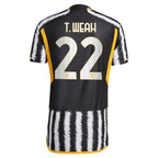 Timothy Weah Juventus adidas 2023/24 Home Authentic Player Jersey - Black/White