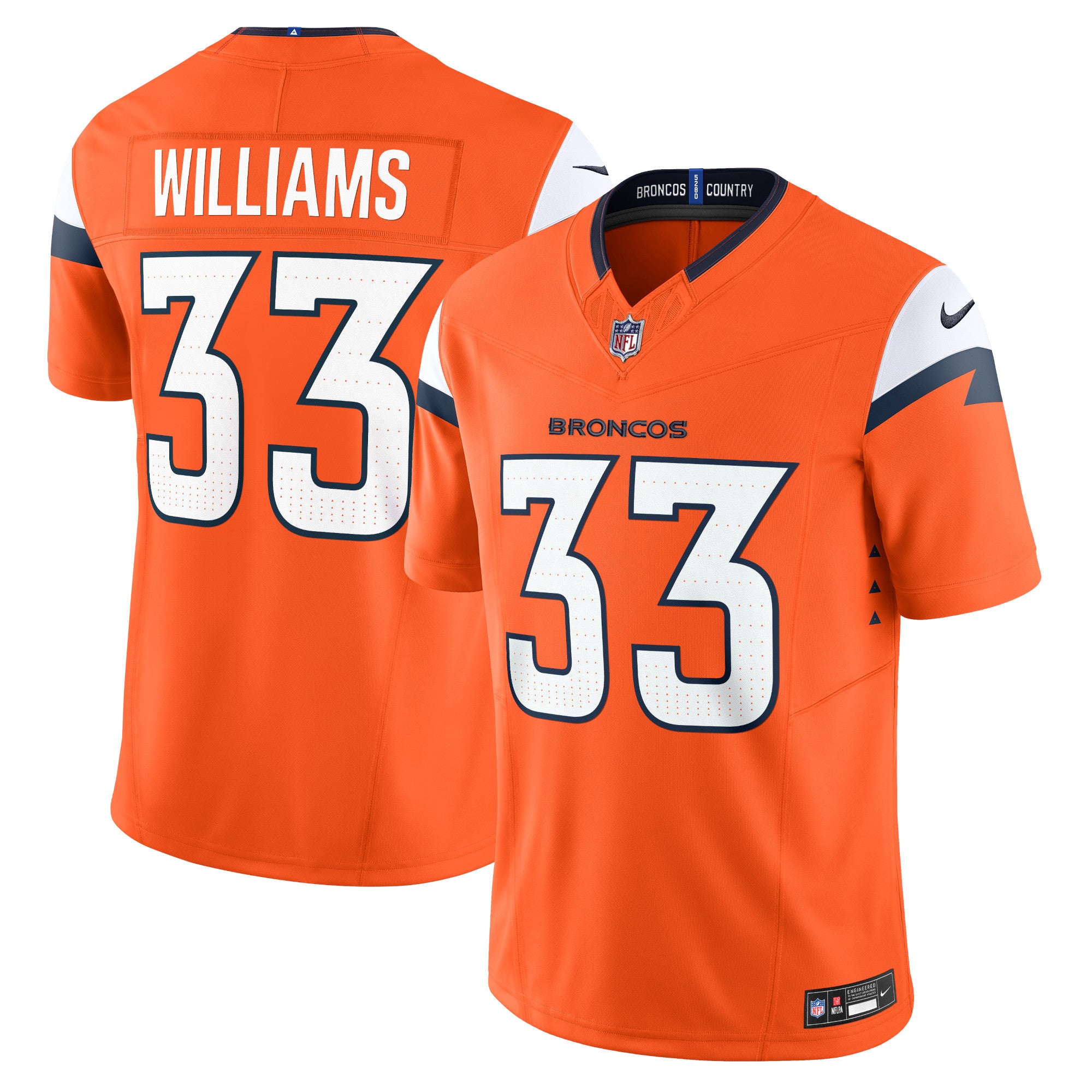 Javonte Williams Denver Broncos Nike Alternate Vapor F.U.S.E. Limited Jersey - Navy
