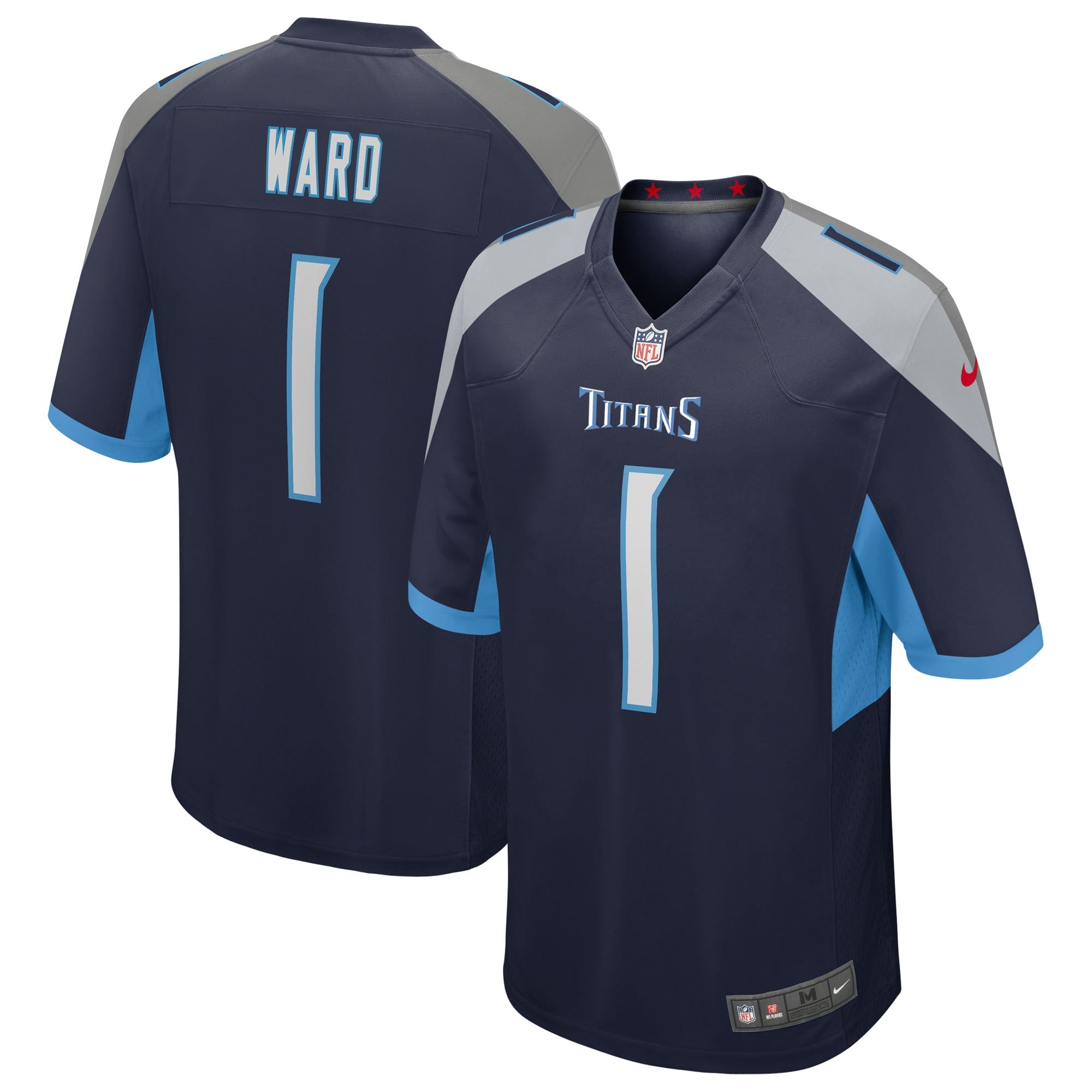 Cameron Ward Tennessee Titans Nike 2025 NFL Draft First Round Pick 2nd Game Jersey - Light Blue/Navy/White
