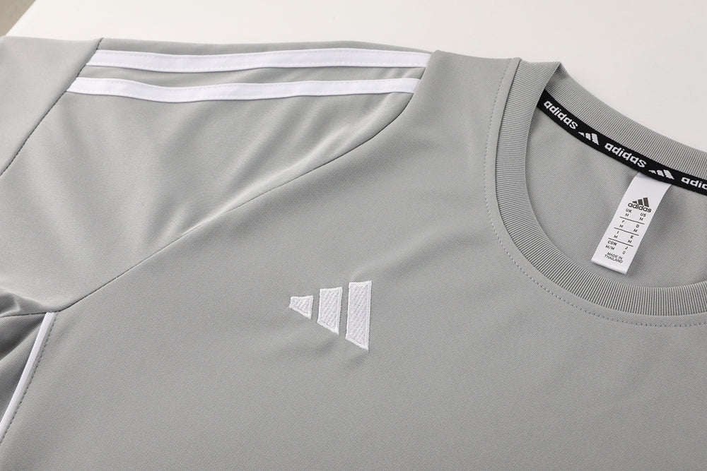 Adidas Short Sleeve Training Jersey Set - AD07- Light Gray