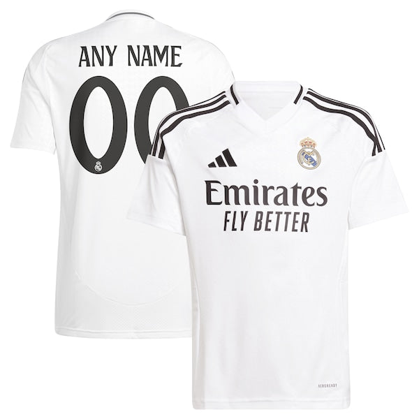 Los Merengues adidas Youth 2024/25 Home Replica Custom Jersey - White