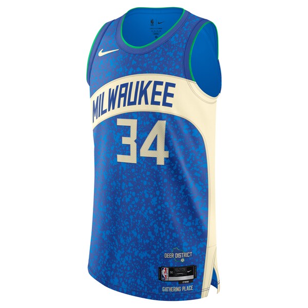 Nike Giannis Antetokounmpo Milwaukee Bucks  Authentic Jersey - City Edition - Blue