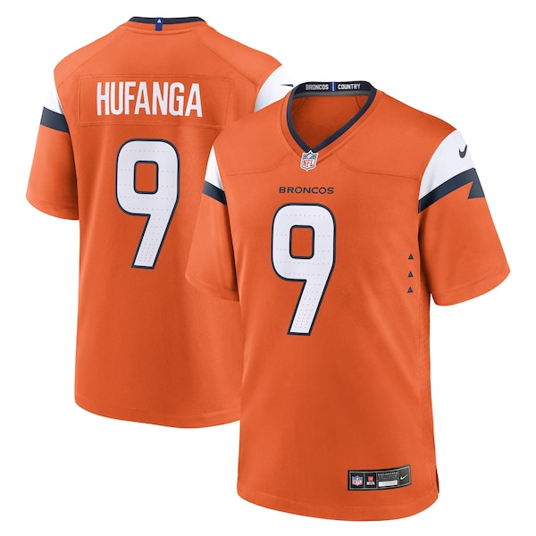 Talanoa Hufanga Denver Broncos Nike Team Game Jersey -  Orange