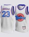 Men's Michael Jordan #23 Space Jam Tune Squad M&N Jersey - White