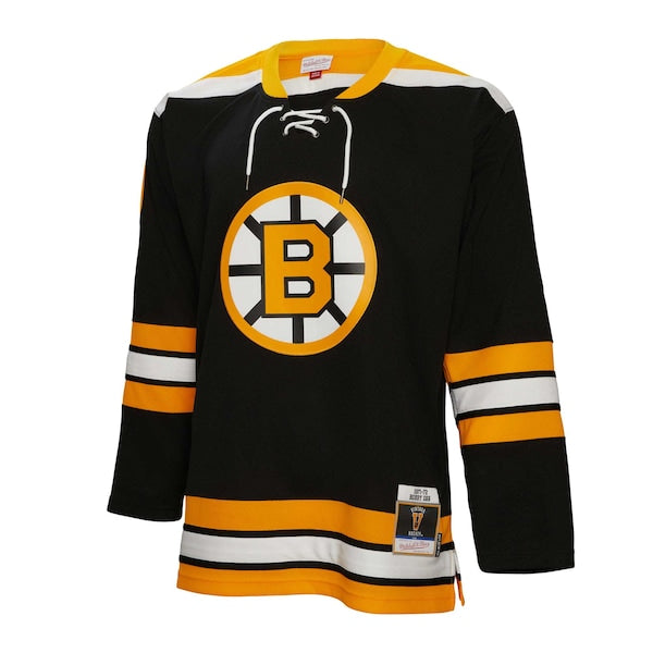 Bobby Orr Boston Bruins Big & Tall 1971 Blue Line Player Jersey - Black