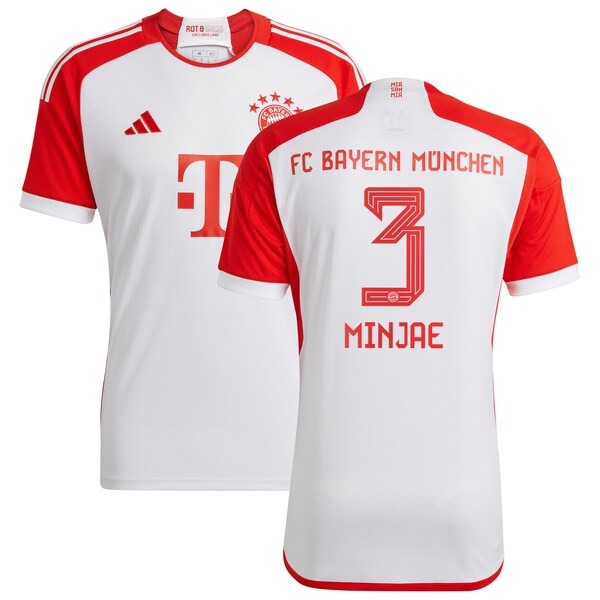 Kim Min-jae Bayern Munich adidas 2023/24 Home Replica Jersey - White