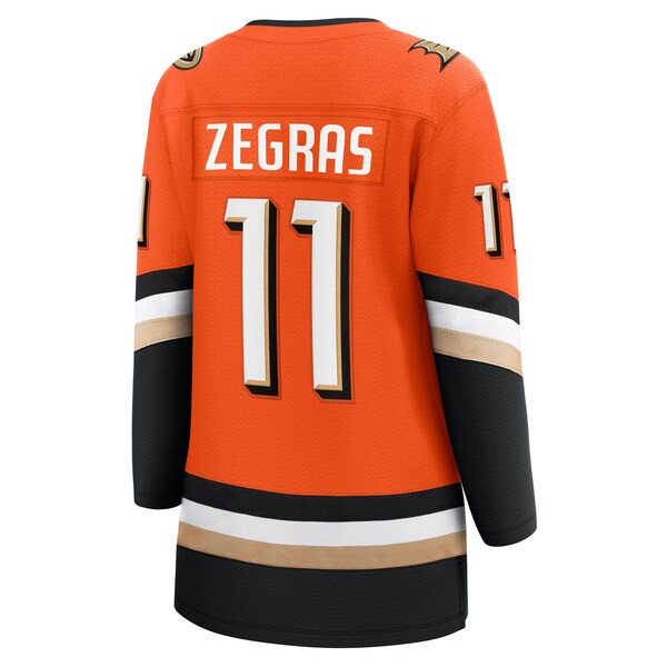 Trevor Zegras Anaheim Ducks  Women's Home Premier Breakaway Player Jersey - Orange/Black