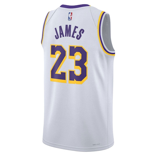 LeBron James Los Angeles Lakers Nike Unisex Swingman Jersey - Association Edition - White/Gold