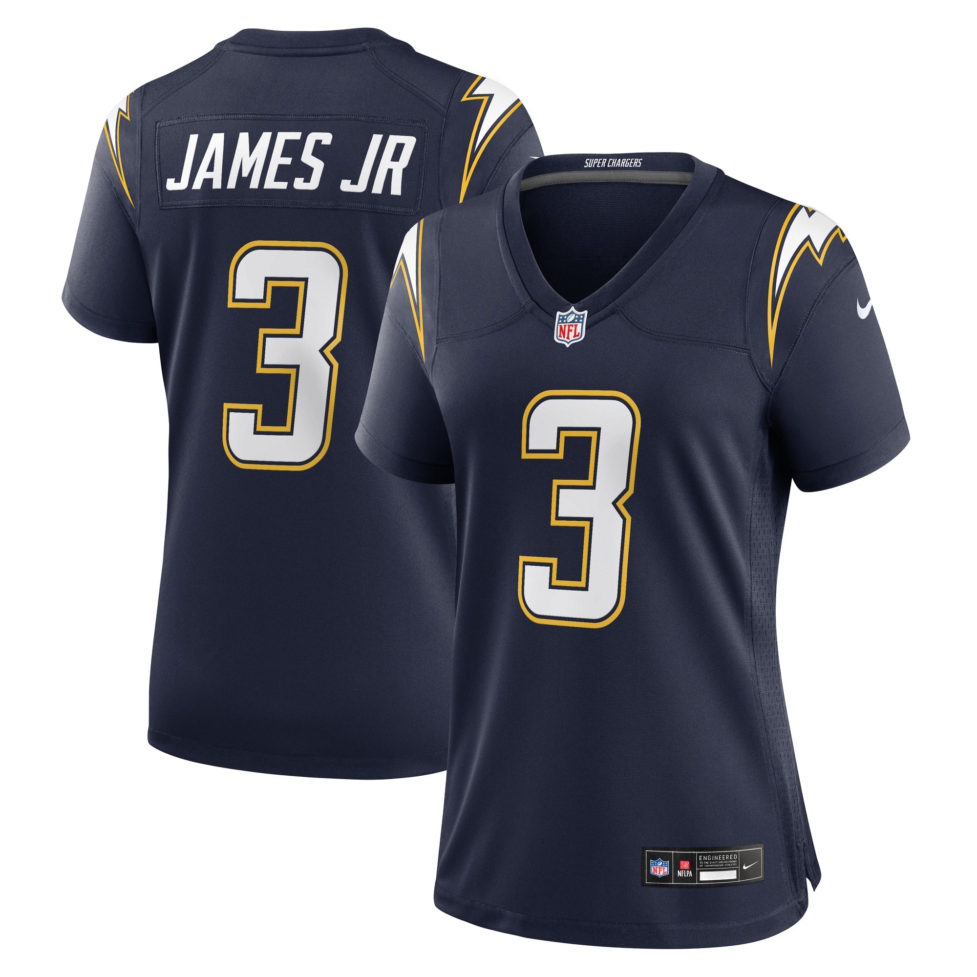 Derwin James Jr. Los Angeles Chargers Nike Women's Alternate Charger Power Game Jersey - Gold/Navy/Powder Blue