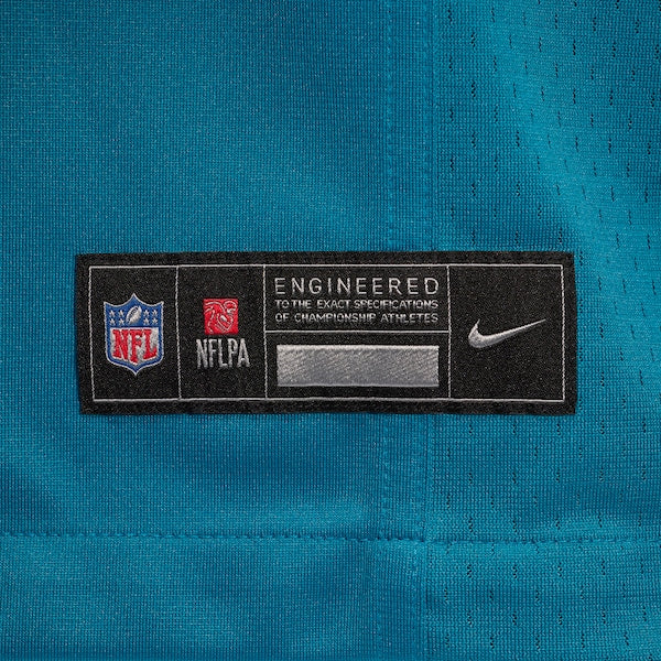 Travis Hunter Jacksonville Jaguars Nike 2025 NFL Draft First Round Pick Game Jersey - Teal/Black/White