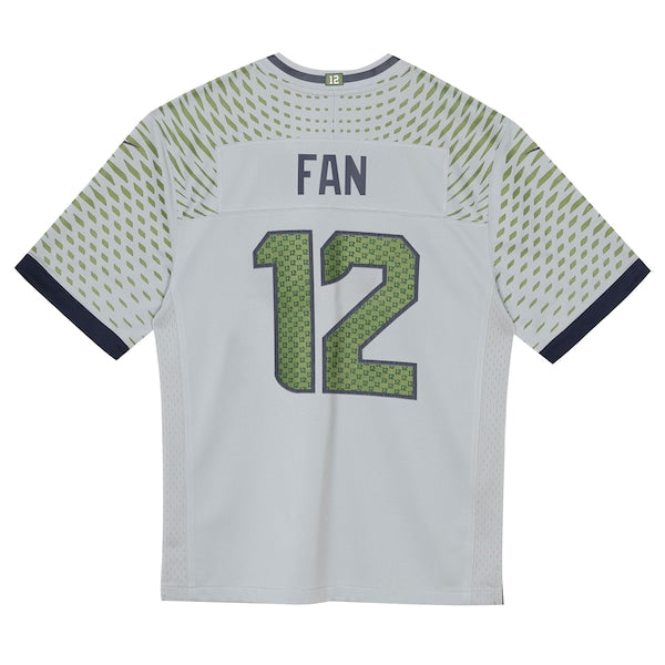 12s Seattle Seahawks Nike Preschool 2025 Rivalries Collection Game Jersey - Wolf Gray