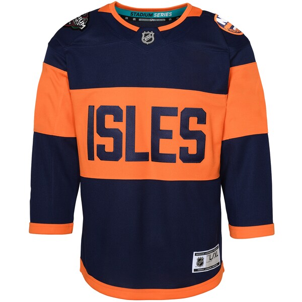 New York Islanders Youth 2024 NHL Stadium Series Premier Jersey – Navy