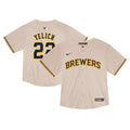 Christian Yelich Milwaukee Brewers Nike Toddler Home Game Jersey - Cream
