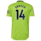 Christian Eriksen Manchester United adidas 2022/23 Third Authentic Player Jersey - Neon Green