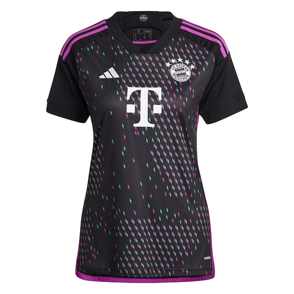 Leroy Sané Bayern Munich adidas Women's 2023/24 Away Replica Player Jersey - Black/White