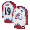 Joe Sakic Colorado Avalanche Youth 2000 Blue Line Player Jersey - White
