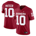 Men's Jordan Brand John Mateer Crimson Oklahoma Sooners Home  NIL Football Game Jersey