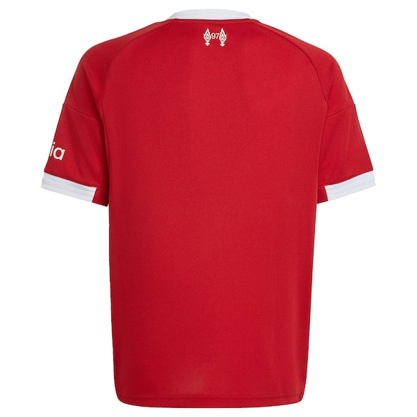 Liverpool adidas Youth 2025/26 Home Replica Jersey - Red/Green