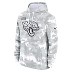 Jacksonville Jaguars Nike 2024 Salute to Service Club Fleece Pullover Hoodie - Arctic Camo