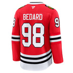 Connor Bedard Chicago Blackhawks  Home Premium Jersey - Red/White