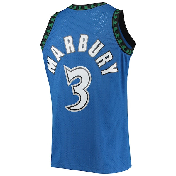 Stephon Marbury Minnesota Timberwolves 1996/97 Hardwood Classics Swingman Jersey - Blue