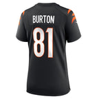 Jermaine Burton Cincinnati Bengals Nike Women's  Game Jersey -  Black