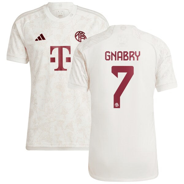 Serge Gnabry Bayern Munich adidas 2023/24 Third Replica Jersey - White