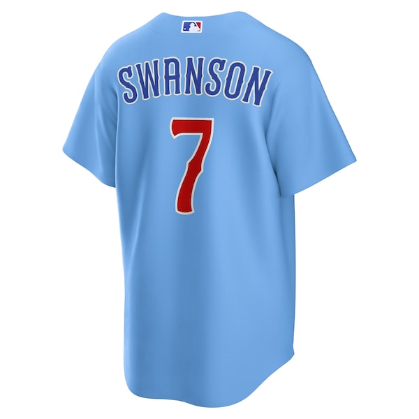 Dansby Swanson Chicago Cubs Nike 2nd Alternate Replica Player Jersey - Light Blue