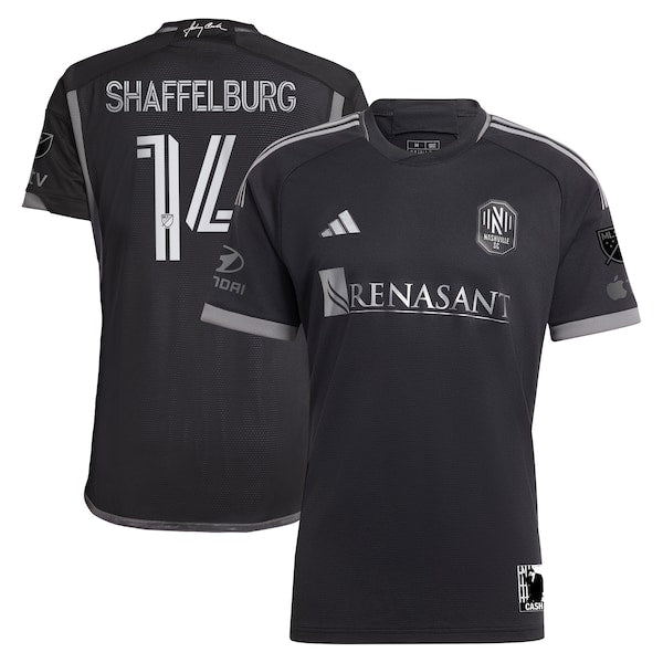 Jacob Shaffelburg Nashville SC adidas 2024 Man In Black Kit Authentic Player Jersey - Black