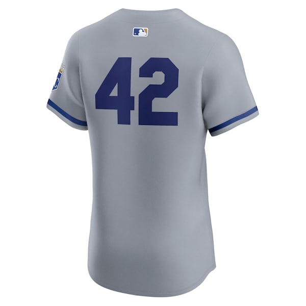 Kansas City Royals Nike Road 2024 Jackie Robinson Day Elite Jersey - Gray