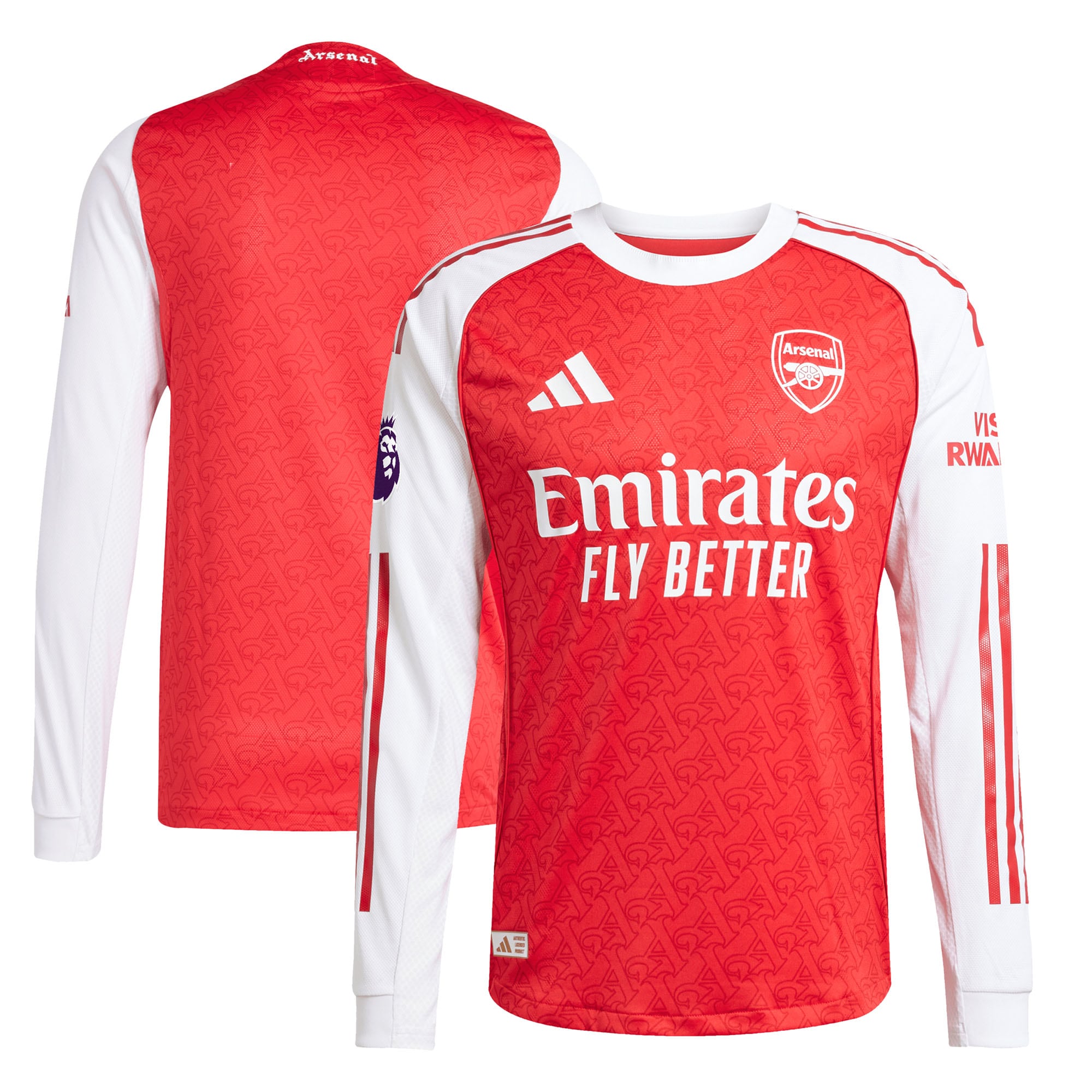 Arsenal adidas 2025/26 Third Authentic Long Sleeve Jersey - White/Blue/Red