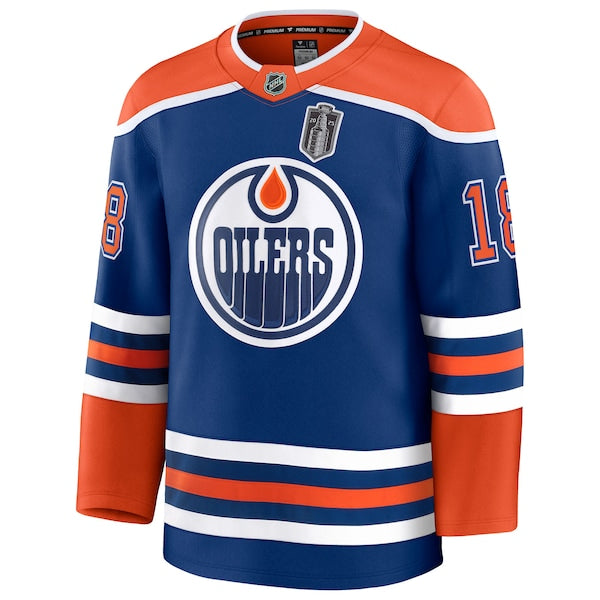 Zach Hyman Edmonton Oilers  2025 Stanley Cup Final Home Premium Jersey - Royal