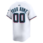 Miami Marlins Nike Home Limited Custom Jersey - White