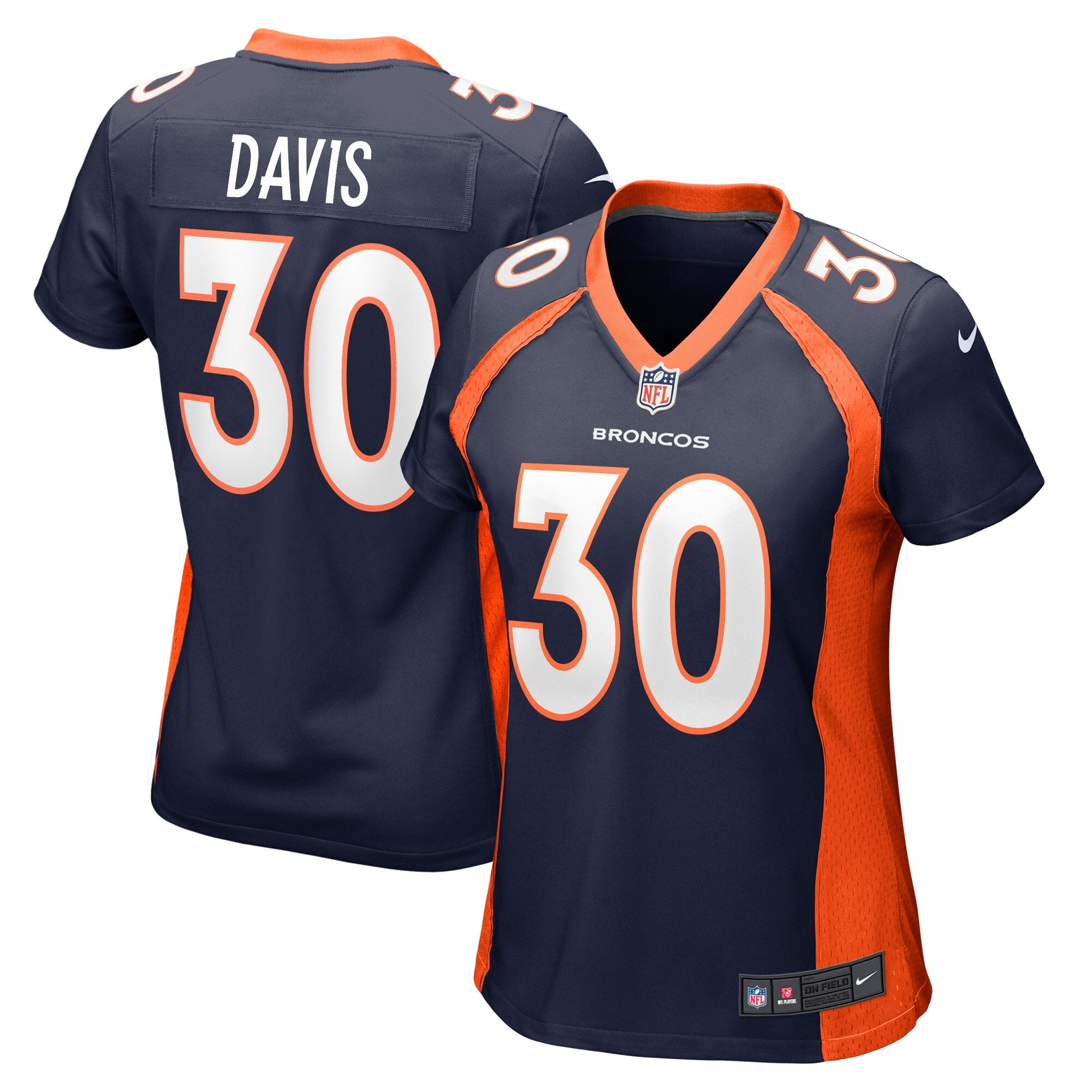 Terrell Davis Denver Broncos Nike Women's Game Retired Player Jersey - Orange/Navy