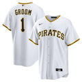 Pittsburgh Pirates Nike #1 Groom Home Replica Jersey - White