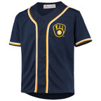Youth Navy Milwaukee Brewers MLB Team Jersey
