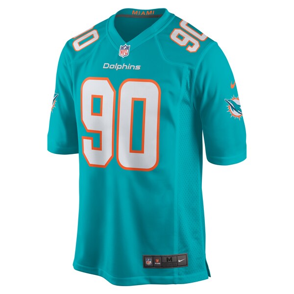 Da'Shawn Hand Miami Dolphins Nike  Game Jersey -  Aqua